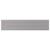 A grey BODBYN kitchen cabinet with bevelled edges and a smooth lacquered surface.