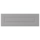 BODBYN grey kitchen cabinets, featuring sleek lacquered surfaces and bevelled panels, offering a classic and clean design.