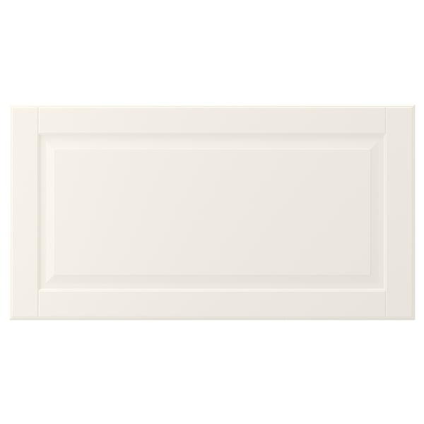 A BODBYN cabinet in off-white with a classic, bevelled panel design. The smooth, rectangular shape with clean lines offers a traditional look.