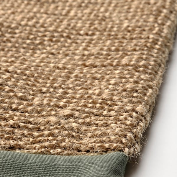 Close-up of natural jute body scrub, showcasing its tight weave and durable texture.
