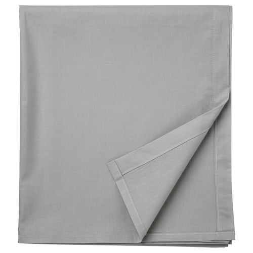 Grey DVALA linen from IKEA, made of 100% cotton, folded neatly.