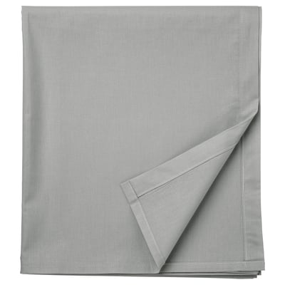 Grey DVALA linen from IKEA, made of 100% cotton, folded neatly.
