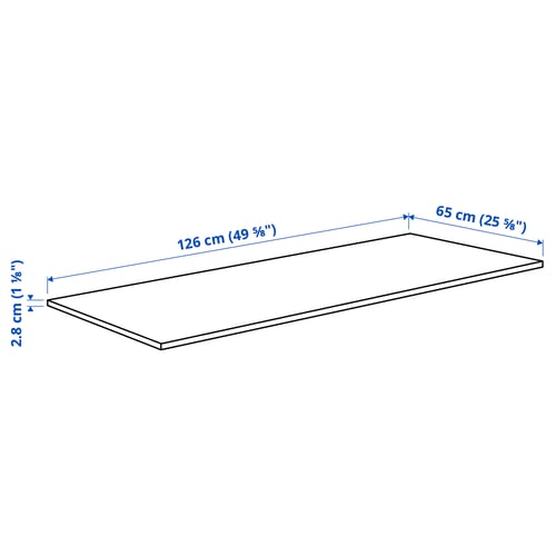 Illustration with measurements for the product: EKBACKEN.
