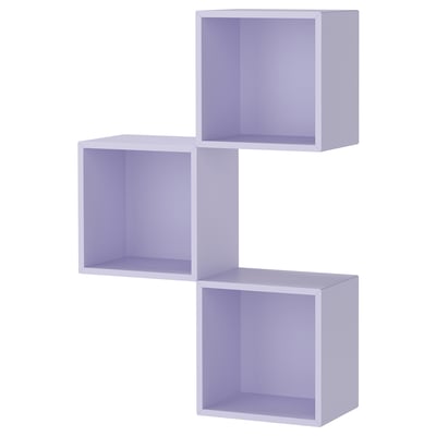 EKET Wall-mounted cabinet combination, pale lilac, 70x25x105 cm
