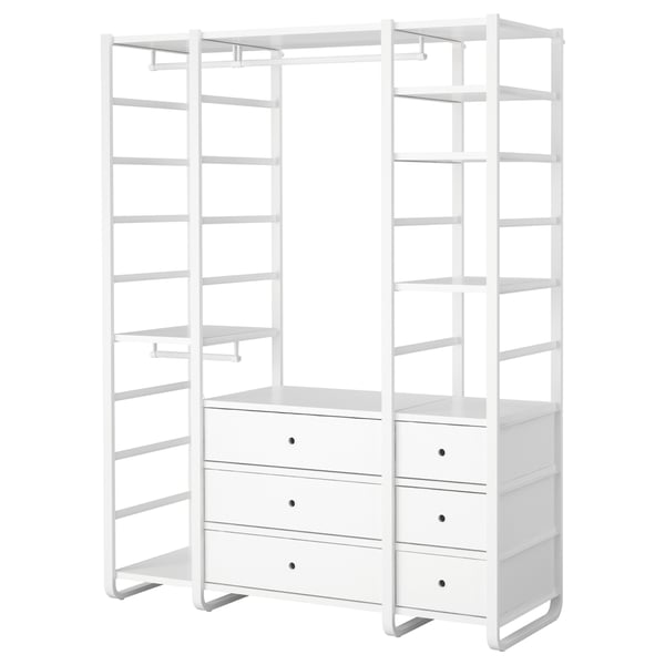 ELVARLI storage - open shelves/drawers, modular, metal frame