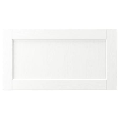 ENKÖPING: white cabinet frame, rectangle, smooth wood grain, durable foil.