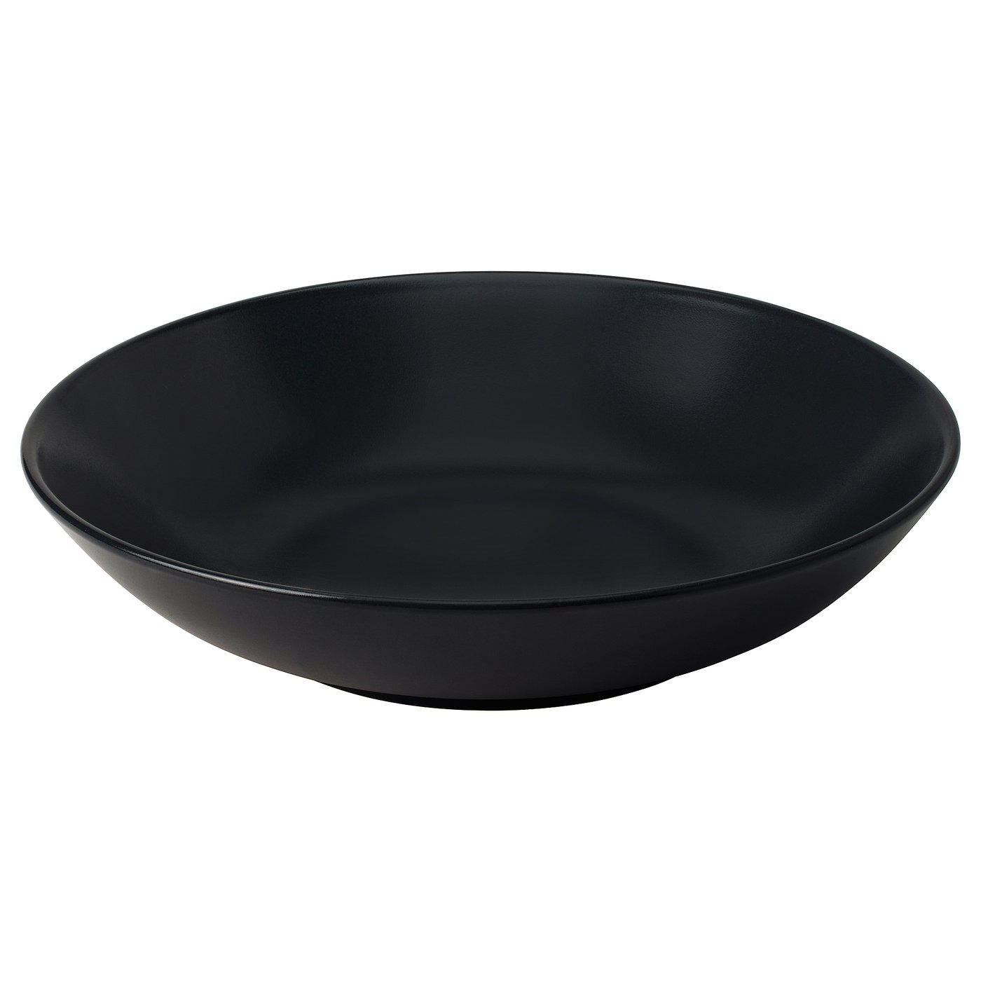 FÄRGKLAR Deep plate, matt dark grey, 23 cm