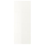 FÄRVIK: white glass sliding doors. Sleek, rectangular, modern design for wardrobes.