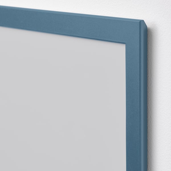 Square blue picture frame with clean edges, displaying high quality and modern design.