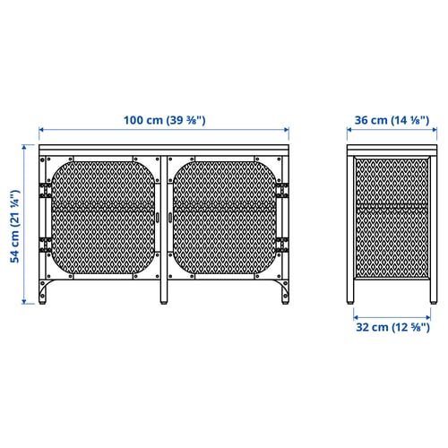 Illustration with measurements for the product: FJÄLLBO.