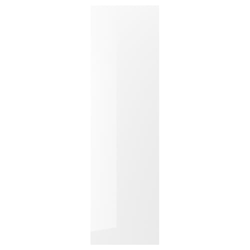 FÖRBÄTTRA glossy white cabinet, rectangular shape, plastic & particleboard, minimalist design.
