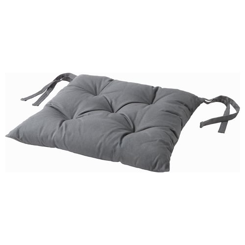 GURLI Chair pad, dark grey, 40x40x6 cm