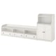 HAUGA white storage: tv bench with drawers, enclosed cabinet.