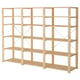 HEJNE wood shelving unit, rectangular, sturdy.