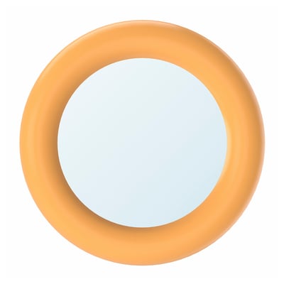 HUMLESJÖN Mirror with suction cup, orange
