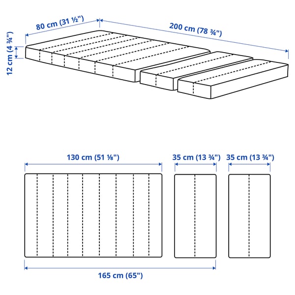 Illustration with measurements for the product: INNERLIG.