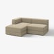 Light beige JÄTTEBO modular sofa with chaise longue, modern & comfortable.