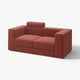 JÄTTEBO modular sofa, coral, corduroy, l-shaped, plush, storage.