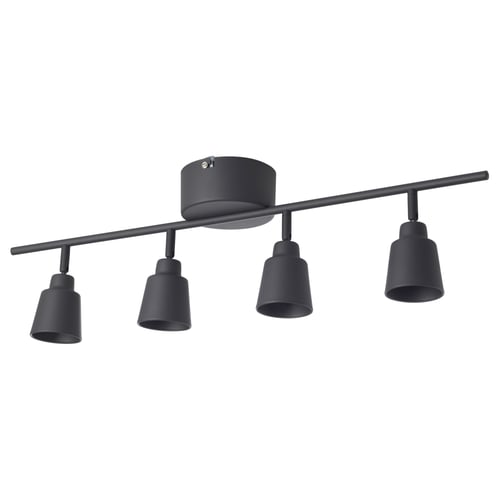 KNUTBO ceiling light fixture with four cylindrical shades, epoxy/steel.