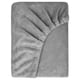 KRANSSALVIA grey fleece blanket - soft, recycled polyester, folded rectangle.