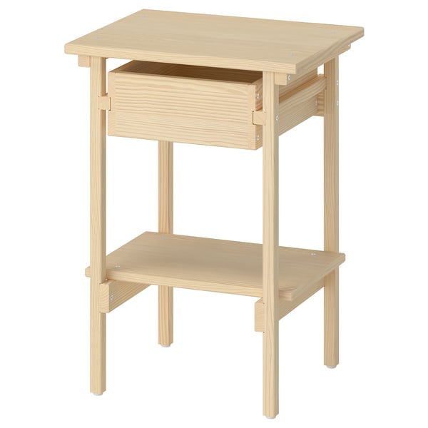 KRONÖREN Bedside table, pine, 39x32x55 cm