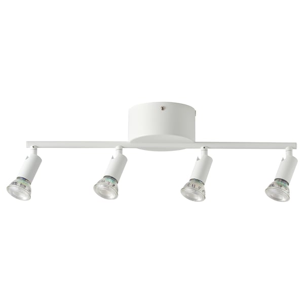 KRUSNATE Ceiling spotlight with 4 spots, white