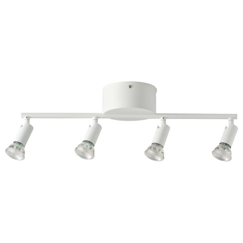 KRUSNATE Ceiling spotlight with 4 spots, white