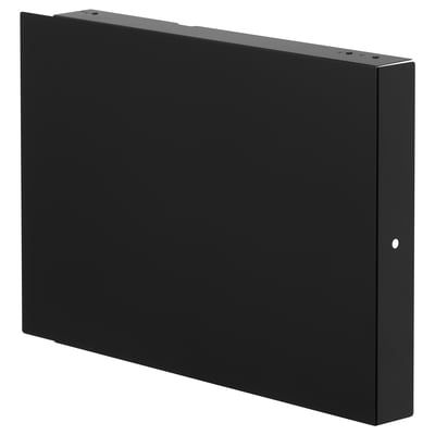 Black rectangular box, sleek design, smooth finish.