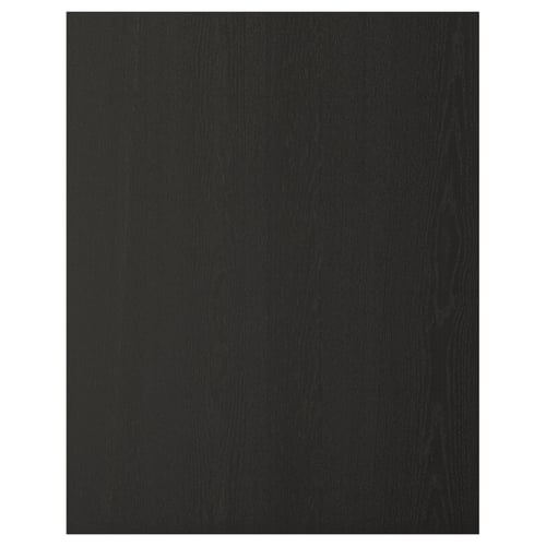 LERHYTTAN dark brown cabinet panel, traditional style, solid wood and veneer, rectangular shape.