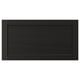 LERHYTTAN black kitchen drawer front with solid wood frame and bevelled edges.