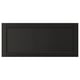 LERHYTTAN black drawer front, solid wood with bevelled edges, veneer panel style, dark finish, rectangular shape.