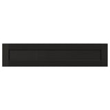 LERHYTTAN black kitchen drawer front, solid ash wood with bevelled edges and inset veneer panel, traditional design.
