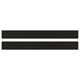 Two horizontal black wooden slats with bevelled edges. Traditional kitchen drawer fronts. Ash wood with clear acrylic finish.