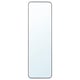 LINDBYN mirror: sleek black frame, rounded corners, vertical or horizontal mount, modern design.