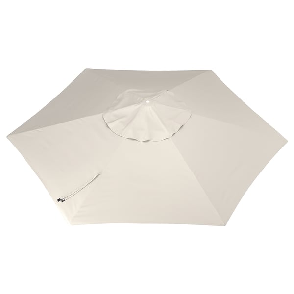 Folded beige LINDÖJA sun canopy with upf 50+.