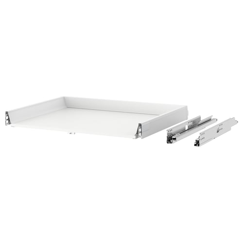 MAXIMERA drawer, white, steel & particleboard, rectangular, modern design with smooth glide runners.