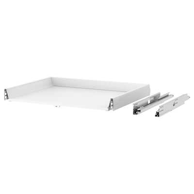 MAXIMERA drawer, white, steel & particleboard, rectangular, modern design with smooth glide runners.