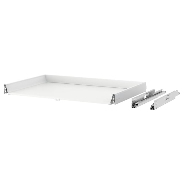 MAXIMERA white drawer with metal runners, modern design for easy access.