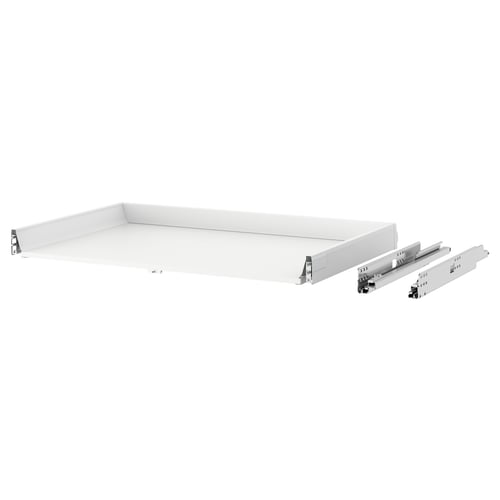 MAXIMERA white drawer with metal runners, modern design for easy access.
