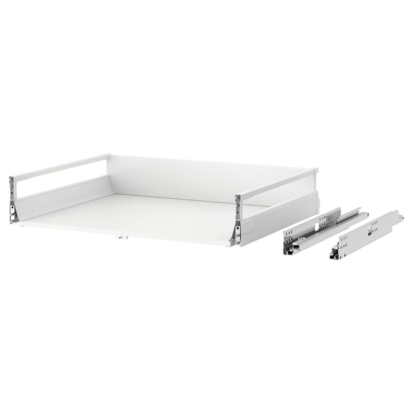 MAXIMERA drawer, white, steel & wood, sleek, modern design, fully extendable, soft-close.