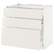 METOD kitchen cabinet: 3 drawers, sleek, modern, full-extension.