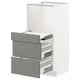 METOD kitchen unit, grey, two drawers, modern design.