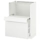 White ikea METOD kitchen cabinet with smooth drawer.