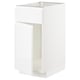 White METOD cabinet, modern, square, high-gloss finish, with integrated handles.