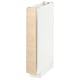 A white METOD kitchen cabinet with a light ash wood-patterned askersund front. It a sturdy frame and sleek design.
