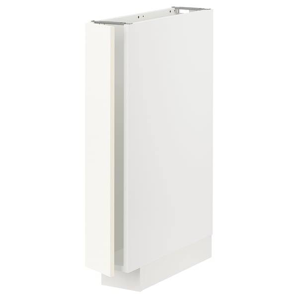 White METOD kitchen cabinet with vallstena fronts, modern design, rectangular shape.