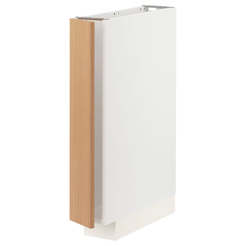 White and wooden kitchen cabinet, modern and stylish.