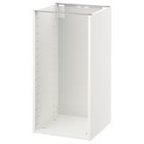 METOD kitchen cabinet: white, square, steel & melamine, pre-drilled holes