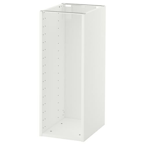 White METOD kitchen cabinet - rectangular, melamine, galvanised rails
