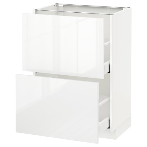 Modern kitchen cabinet, white high gloss, rectangular.